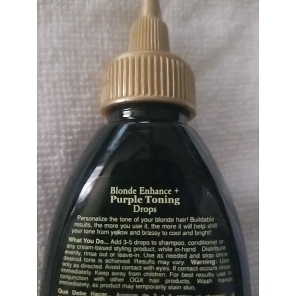 OGX Blonde Enhance Purple Toning Drops 4. fl oz - Picture 3 of 5